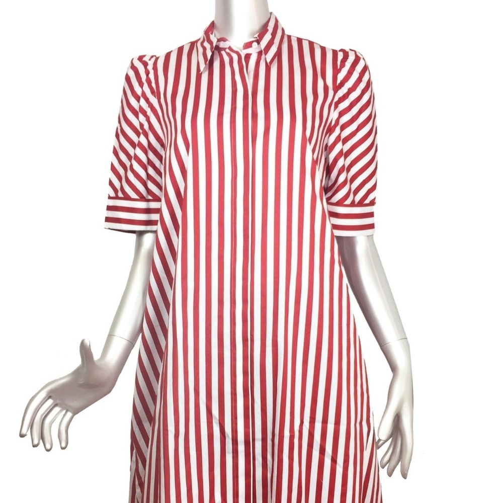 ZARA WOMEN STRIPED SHIRT-STYLE TUNIC
